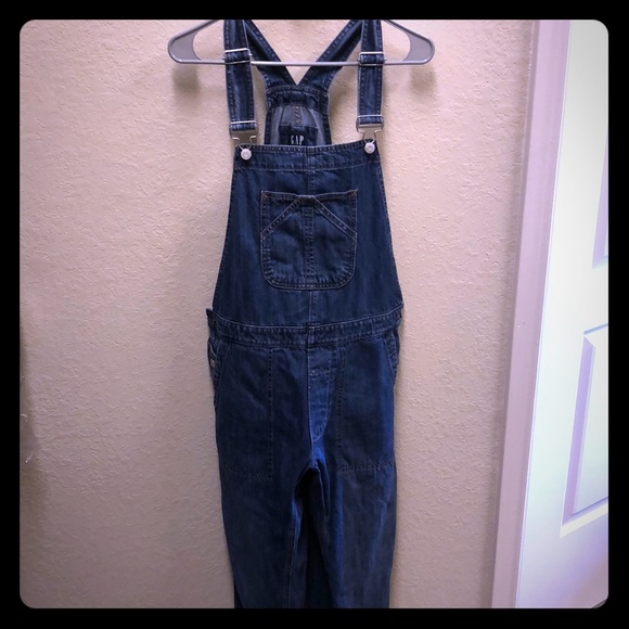 GAP Denim - GAP E.U.C* Cropped Slouchy Denim Overalls